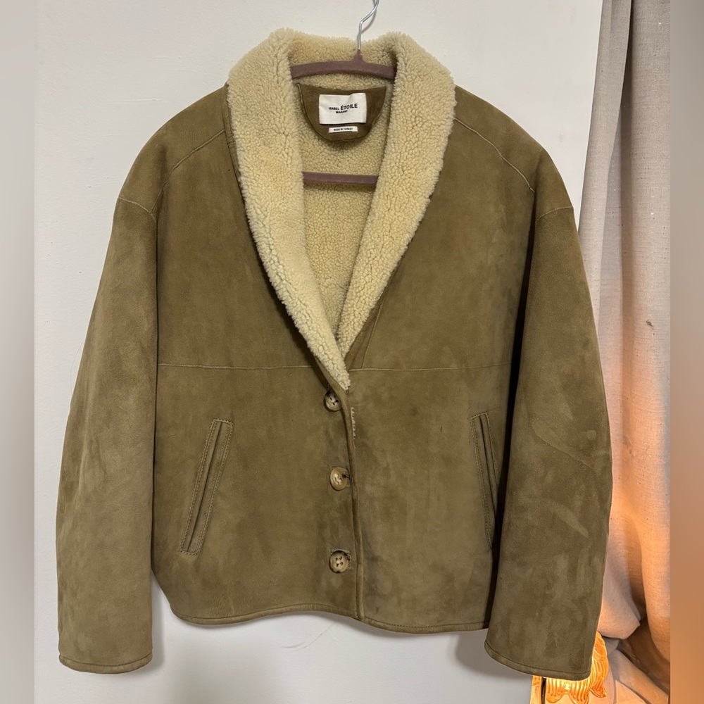 Isabel Marant Etoile Alexandre Shearling Sherpa Jacket Coat